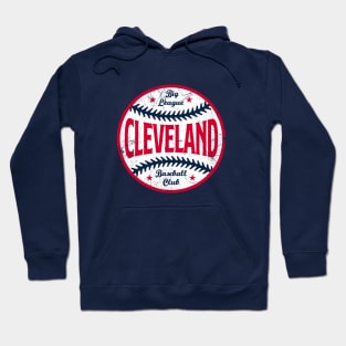 Cleveland Retro Big League Baseball - Navy Hoodie